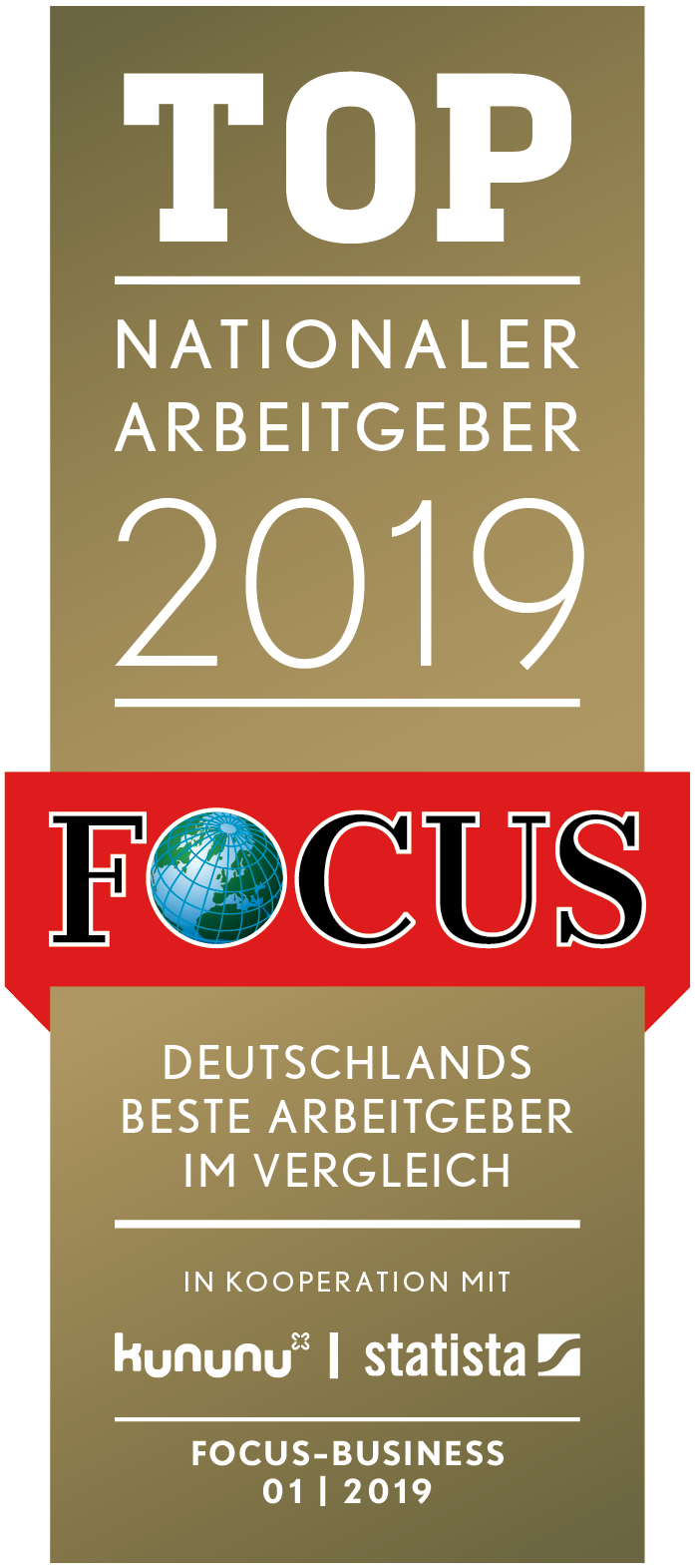 Sigel Top Nationaler Arbeitgeber 2019