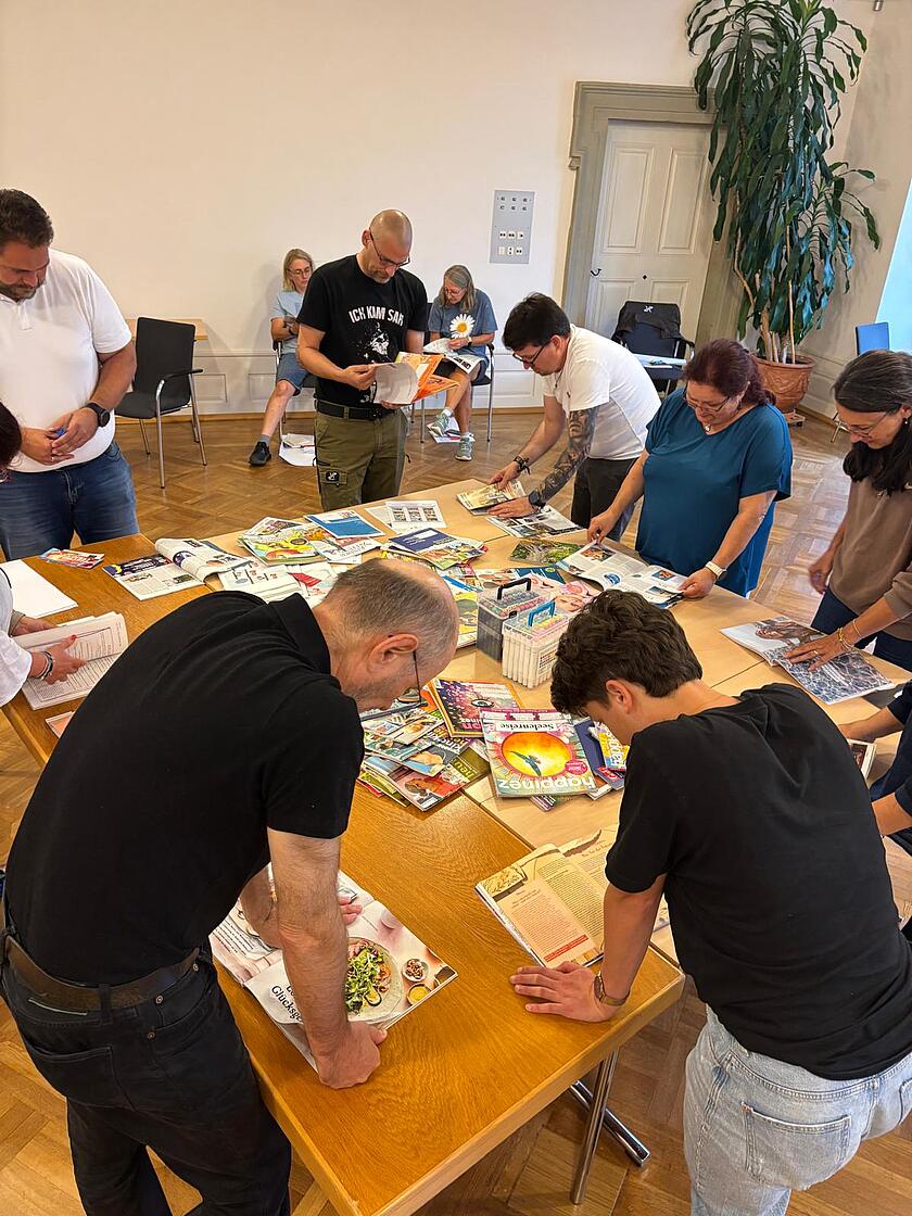 Kreative Gruppenarbeit beim Format "Auszeit und Einkehr" im Kloster Schöntal