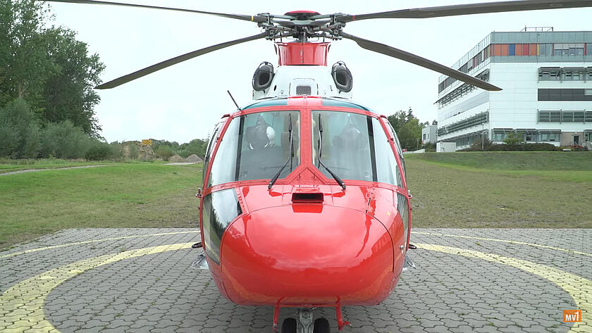 Hubschrauber am Südstadtklinikum Rostock