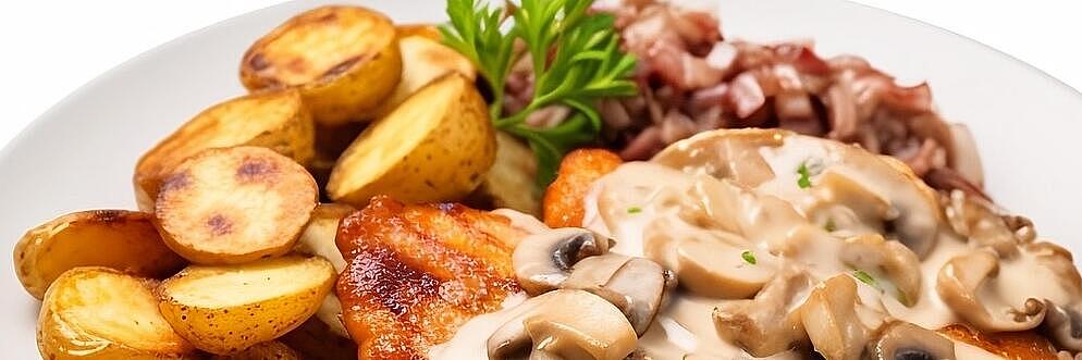 Schnitzel mit Bratkartoffeln
