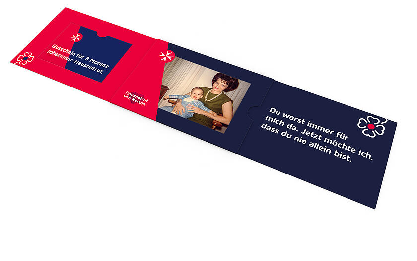 Der Hausnotruf-Geschenkgutschein der Johanniter.