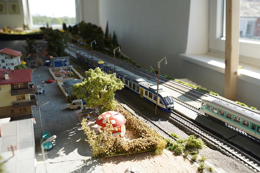 Bahnanlage des Jugendprojekts Modellbahn in Griesheim