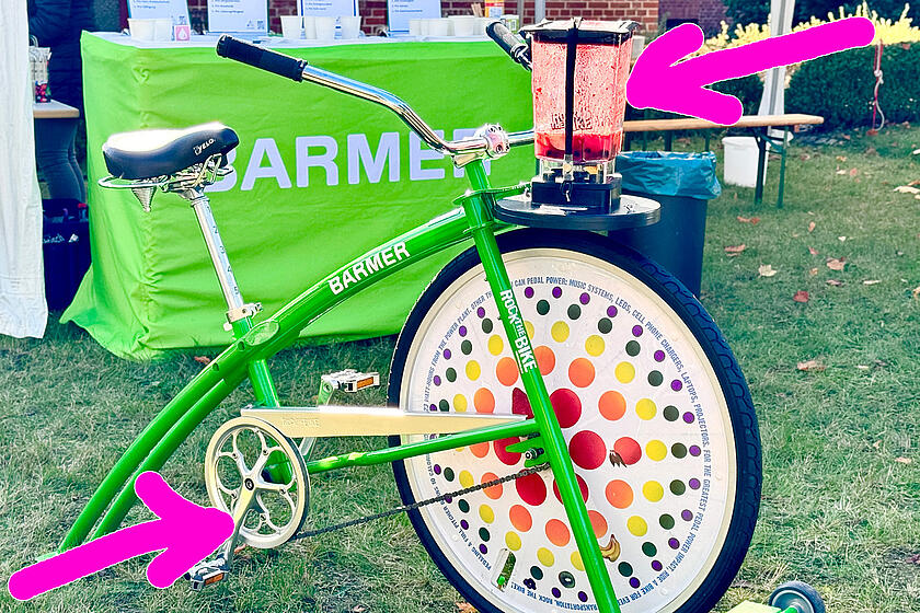 Mit dem Smoothie-Bike selbst mixen: Erst treten, dann genießen