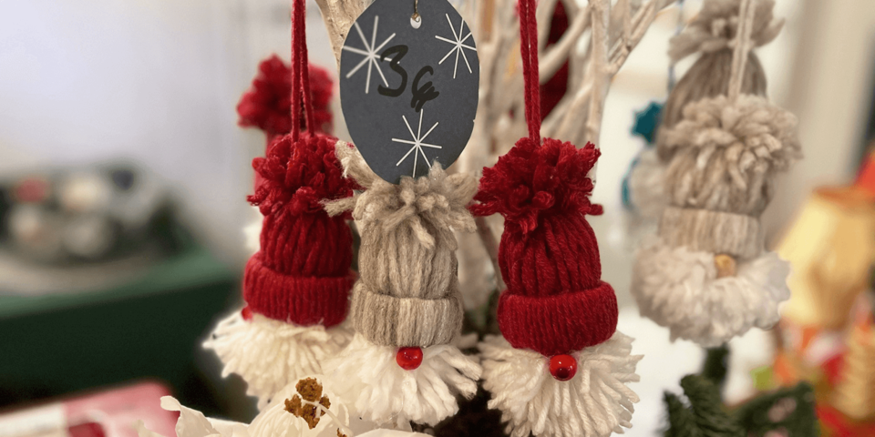 weihnachtliche Figuren aus Wolle