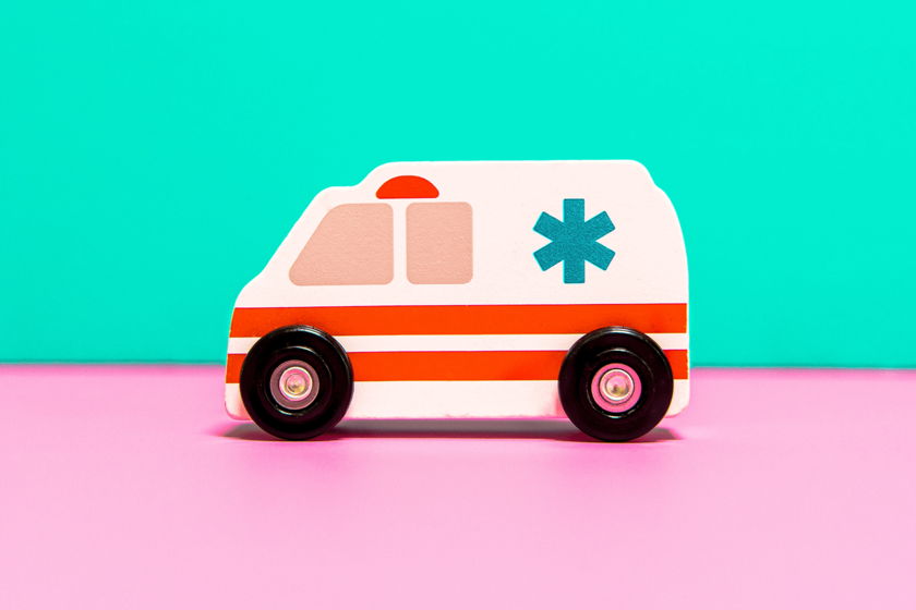 Grafik eines Ambulanz-Fahrzeugs