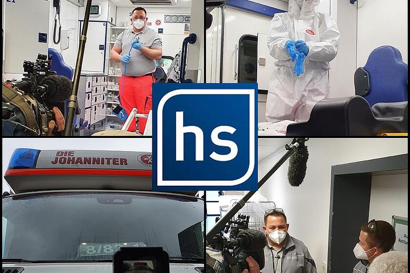 Collage aus Szenen der Hessenschau-Reportage