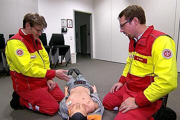 Dreh der RTL-Sendung "Undercover Boss" bei der Johanniter-Unfall-Hilfe.