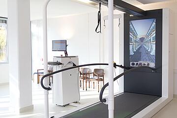 Unser C-Mill - ein Laufband für die Behandlung von Patienten mit neurologischen und orthopädischen Erkrankungen.
