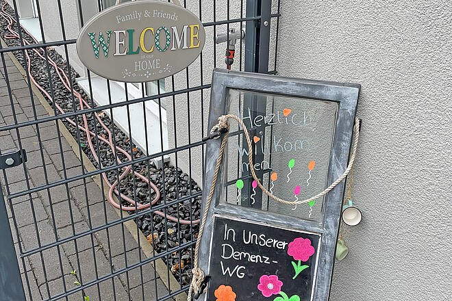 Ein Willkommenschild