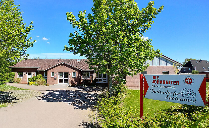 Gebäude der Johanniter-Kita Badendorfer Spatznest