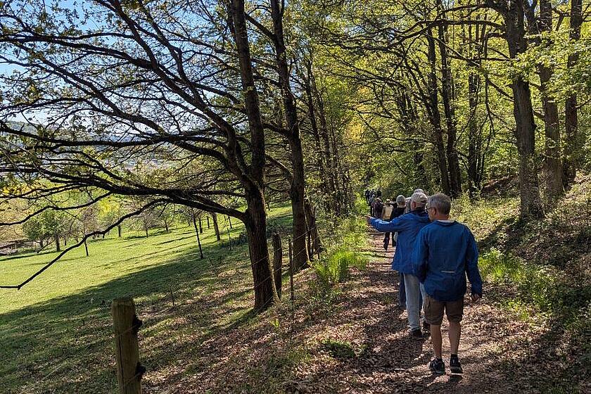 Naturwanderweg mit Personengruppe