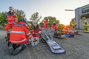 Übung des Sanitätsdiensts