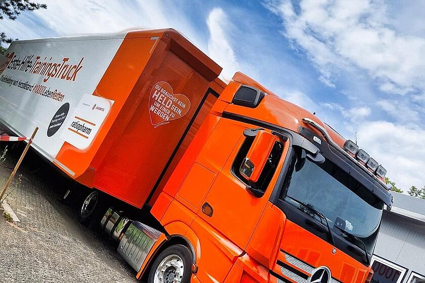 Ansicht des 10000 Leben Retten Erste-Hilfe-Truck