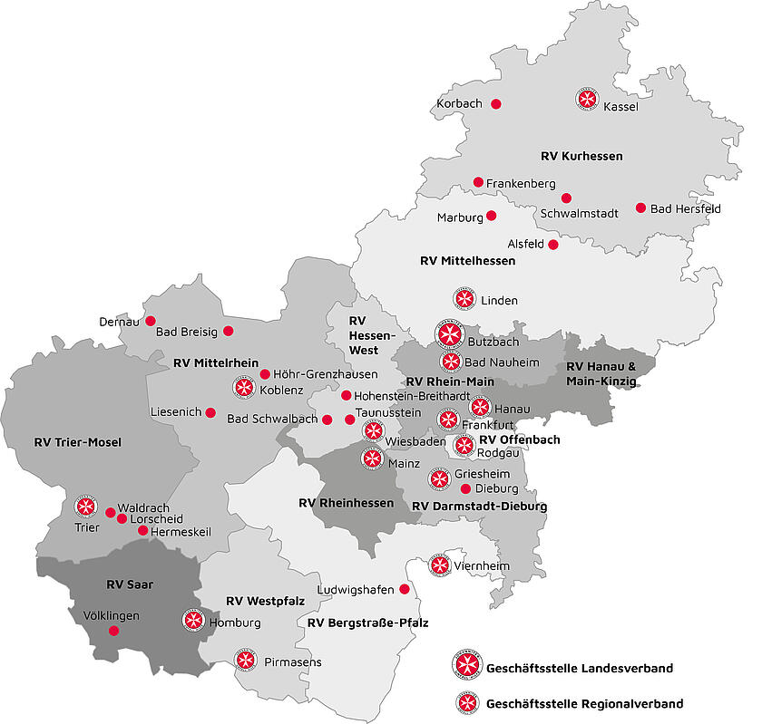 Karte vom Landesverband HRS