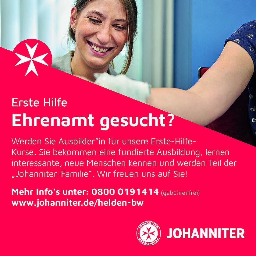 Voransicht der Freianzeige zum Thema Arbeiten als Erste-Hilfe-Trainer