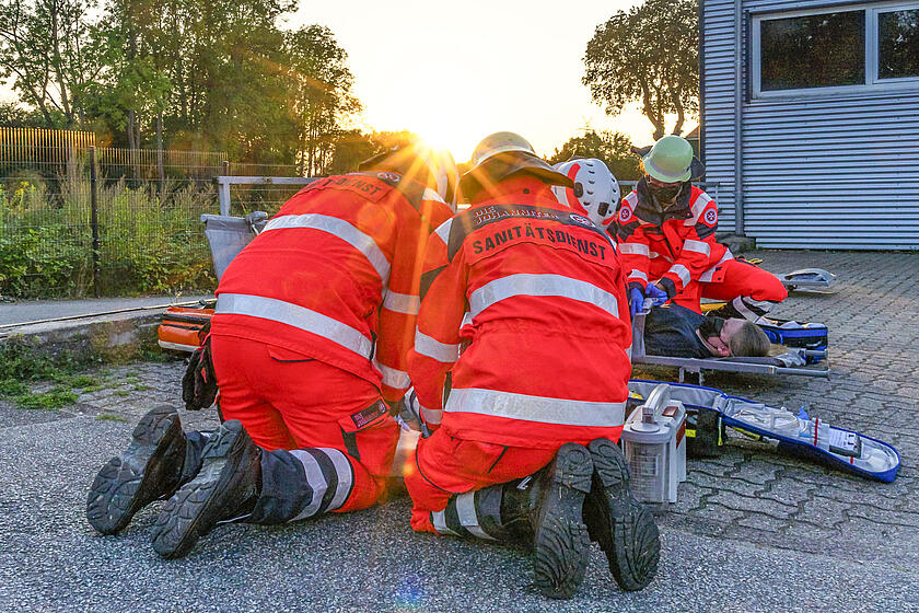 Übung des Sanitätsdiensts