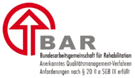 Siegel der Bundesgemeinschaft für Rehabilitation der Fachklinik für Essstörungen Klinik am Korso